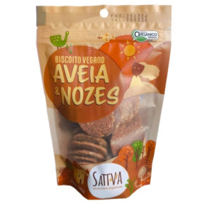 Biscoito Vegano de Aveia e Nozes Orgânico 100g